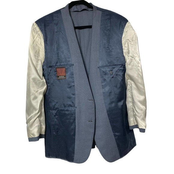 Neiman Marcus Size 40R Men's Gray Nailhead Two Button Sport Coat Surgeon Cuffs - Picture 6 of 12